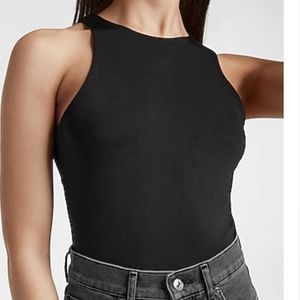NWOT Express Black Thong Bodysuit XS